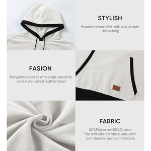 Sudadera con Capucha Extra Grande Informal para Hombre |   Sudadera Cálida y Gruesa de Forro Polar con Capucha, Bolsillo y Opciones de Color Personalizadas |   Fabricante Mayorista - Product Image 2