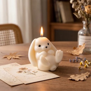 Molde de silicona YS de conejo recostado para velas de aromaterapia, molde de yeso DIY hecho a mano, molde de adornos de escritorio de conejo lindo, reutilizable - Product Image 3