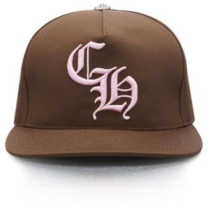 Casquette de baseball Ch Cro bleu marine brodée style hip-hop à visière plate en sergé de coton pour homme printemps-été - Product Image 2