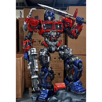 Vente d'usine : Sculpture en métal recyclé de robot réaliste grandeur nature transformable Bumblebee Optimus Prime pour parc à thème et aire de jeux