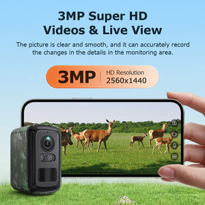 Cámara de Seguridad WiFi con Detección de Movimiento PIR, Energía Solar, Batería, Audio Bidireccional, 3MP, Impermeable IP66, para Tarjeta SIM 4G - Product Image 2