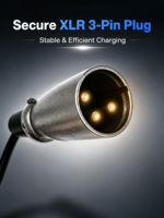 Chargeur au lithium 42V 88W avec connecteur XLR 3 broches pour trottinette électrique et fauteuil roulant, performance stable, résistant au feu