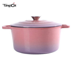 <span class=keywords><strong>Cocotte</strong></span> en <span class=keywords><strong>fonte</strong></span> émaillée au design moderne et écologique, compatible four et plaques à gaz/à <span class=keywords><strong>induction</strong></span>, ustensile de cuisine polyvalent - Product Image 6