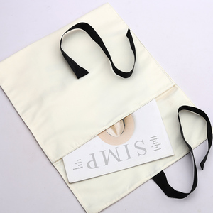 Custom LOGO Double Layer Thick Matt Satin <b>Envelope</b> Gift Bag With Bow - Product Image 5