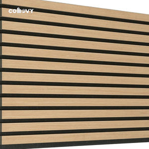 Comovy Factory Custom Akoestische Panelen <span class=keywords><strong>Woodupp</strong></span> Fibro Aku Panel Panneau mural en bois à latte d'absorption acoustique Akupanels - Product Image 5