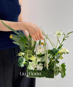 กล่องดอกไม้แบบพกพา กล่องของขวัญใส่ดอกไม้ กล่องใสแบบมีหูหิ้ว กล่องจัดดอกไม้ วัสดุสำหรับร้านดอกไม้ - Product Image 6