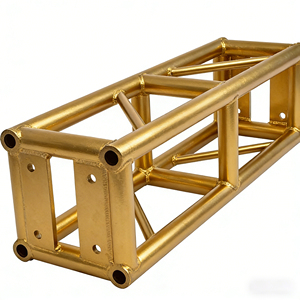 Sistema de Iluminación para Escenarios con Estructura de Aluminio Dorado Cuadrada de 300 mm x 300 mm, Certificado TUV, Patrón Triangular para Techo - Product Image 1