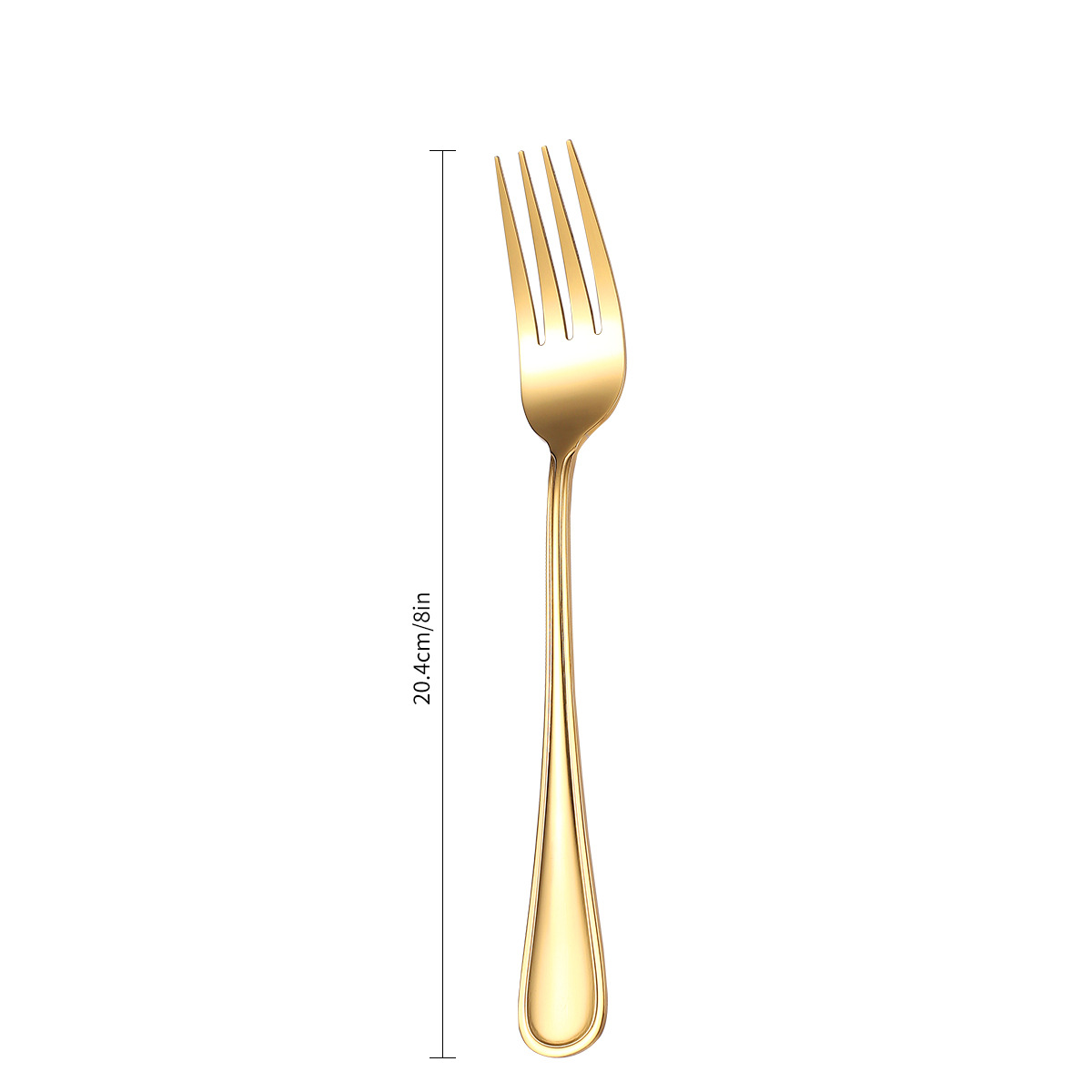 Fourchette de table dorée