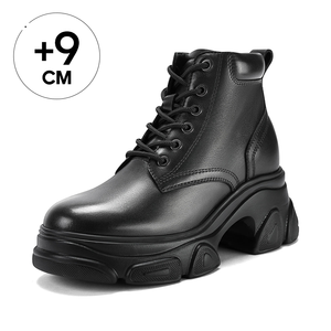 Toptan High-End teknoloji imalat nefes Modern moda deri çizmeler kadınlar için yüksekliği artan ayakkabı 9cm - Product Image 1