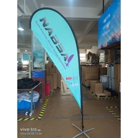 SEDEX usine haute qualité personnalisé larme plume drapeau bannière extérieur en aluminium utiliser drapeau de plage avec impression numérique