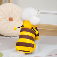 Sweat à capuche chaud pour animaux de compagnie Little Bee, vêtements d'automne et d'hiver, tenue de cosplay pour petit chien, chat, Teddy, Schnauzer