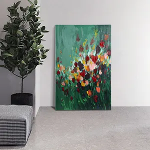 EAGLEGIFTS Modern Wall Art Decoration 3d Textured Colorful Abstract Flower Wall Pictures Canvas Oil Painting for Living Room