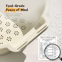 Keuken Groentewasmand Plastic vergiet Kom Fruitafvoerzeef Multifunctionele gootsteenafvoerbak Handmatig vaatwasmachinebestendig