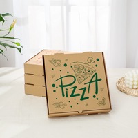 Boîte de papier d'emballage ondulée de preuve d'huile de pizza jetable de diverses tailles recyclables