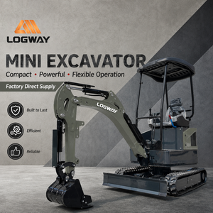 Miniexcavadora V Power LOGWAY 20X con Cubierta, Cuchilla Niveladora, Orugas de Goma, para Trabajos Agrícolas y de Construcción, Uso Profesional - Product Image 5