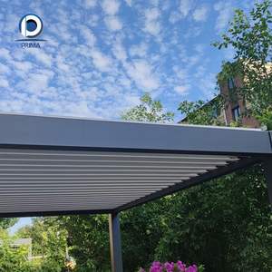 Pérgola de Aluminio para Exteriores con Estructura con Recubrimiento en Polvo, Cubierta para Patio, Techo Fácil de Montar, Gazebo para Terraza - Product Image 1