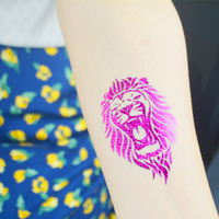 Nouvelle mode, feuilles de transfert pour tatouages corporels et faciaux indiens, multicolores mates, à chaud, durables, résistantes aux rayures, sans film de base
