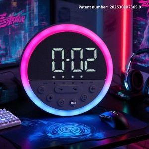 <span class=keywords><strong>Despertador</strong></span> Digital Electrónico con Luz de Amanecer, Función Snooze, Aplicación de Entrenamiento del Sueño, Pantalla Acrílica de Una Sola Cara con Agujas - Product Image 6