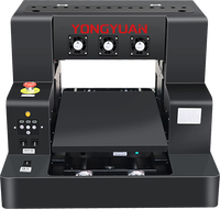 Imprimante à jet d'encre UV automatique YONGYUAN XP600 à plat A3/A4 multicolore pour cartes, cuir, acrylique, verre, autocollants DX5 DX7
