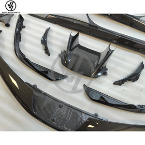 Kit carrosserie en fibre de carbone sèche, lèvre avant, aileron arrière, diffuseur arrière, jupes latérales pour Ferrari SF90, style OEM, pièces automobiles - Product Image 5