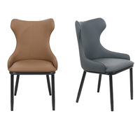 Chaises de salle à manger sculptées, avec dossier enveloppant et accoudoirs courbes, pour café design, restaurant, salon, bar à champagne et suite d'hôtel
