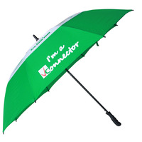 Parapluie de golf promotionnel 2024, logo minimaliste, design droit, cadeaux d'affaires, diamètre ouvert de 130 cm, contrôle semi-automatique