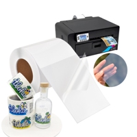 Etiqueta circular troquelada de inyección de tinta, etiqueta adhesiva de vinilo de 30mm y 40mm, etiqueta PET para impresora Primera LX3000