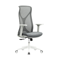 Nouveau modèle 2026 : Chaise de bureau ergonomique moderne grise en maille avec hauteur réglable et accoudoirs 3D pour usage domestique ou professionnel