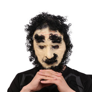 Máscara de vinilo de fiesta de Halloween para <span class=keywords><strong>hombre</strong></span> viejo con <span class=keywords><strong>nariz</strong></span> de águila rizada en blanco y negro - Product Image 1