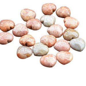 Cuentas de Jade Coral Natural en Forma de Estrella de Cinco Puntas y Corazón de Durazno con Orificio para Accesorios de Pulseras DIY - Product Image 5