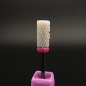 Punte per fresa in ceramica per rimozione rapida di acrilico e gel duro, punte piatte a barilotto grande per manicure e pedicure - Product Image 3