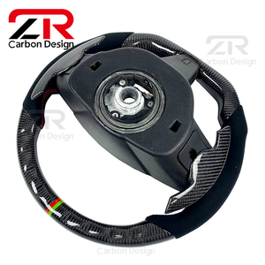 Volante de Fibra de Carbono Personalizado para <span class=keywords><strong>Jaguar</strong></span> XKR, Volante de Cuero con Levas para XF, XE, XJ, X-Type, F-Type, XK, XKR-S Coupé - Product Image 6