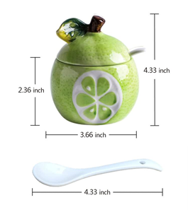 Juego de Recipientes de Cerámica Hechos a Mano con Diseño de Aguacate para Decoración de Cocina, Frascos para Alimentos y Aguacates para Uso en el Hogar o la Oficina - Product Image 2