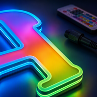 Panneau LED RGB résistant aux intempéries avec télécommande, alimentation CA, signalétique publicitaire pour usage extérieur