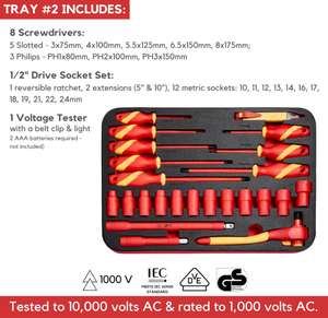 Promotional Discount Professional Workshop Tool 1000V VDE 50pc Insulated Trolley <b>Suitcase</b> Tool <b>Boxes</b> 1000v Insulated 21pcs Wrenc - Product Image 5