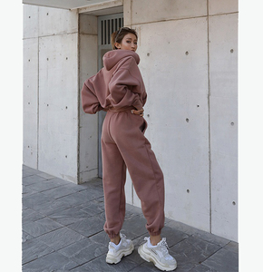 2 pieza para mujer <span class=keywords><strong>Conjunto</strong></span> <span class=keywords><strong>de</strong></span> sudadera con capucha y joggers <span class=keywords><strong>de</strong></span> <span class=keywords><strong>conjunto</strong></span> correr al aire libre en blanco chándal - Product Image 4