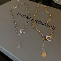 Collier ras du cou vintage baroque avec pendentif cœur personnalisé, chaîne claviculaire, collier en diamant pour femmes, style Kpop Goth Cool EMO Punk Grunge