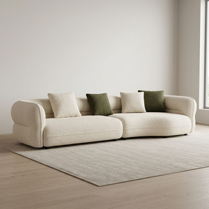 L-Shape Modular Sectional Vacuum Compressed <b>Sofa</b> Set, Corduroy High Resilience Foam Modern Sectional Couch Hotel - Product Image 1