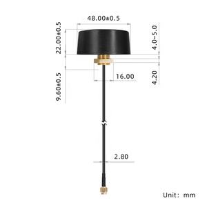 هوائي دائري مقاوم للماء للاتصالات عبر شبكات GSM و2.<span class=keywords><strong>4G</strong></span> و3G و<span class=keywords><strong>4G</strong></span> LTE، عالي الكسب للتثبيت على الأسطح المعدنية وغير المعدنية - Product Image 2