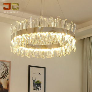 JC LIGHTING Modern Luxury American Style <strong>Light</strong> Round Chandelier Living Room <strong>Chrome</strong> Crystal <strong>Pendant</strong> for Asian House - Product Image 1