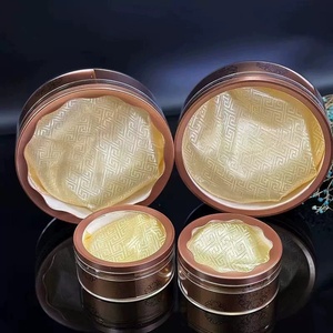 Gold Rim Clear Acrylic 50-100g Cordyceps Bird's Nest Sea Cucumber Round Gift <b>Box</b> Wholesale - Product Image 1
