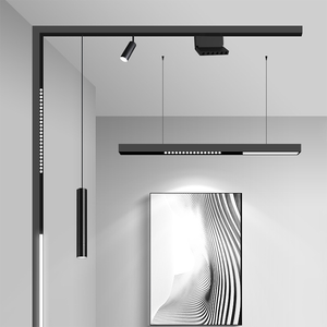 Foco de riel empotrado de superficie con absorción magnética inteligente, luz lineal de aluminio COB, iluminación de inundación - Product Image 5