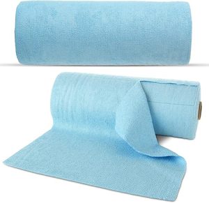 Lingettes en microfibre de qualité supérieure, sans peluches, lot économique réutilisable de 20 lingettes roses en rouleau pour le nettoyage - Product Image 5