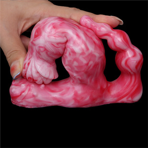 Realista suave silicona <span class=keywords><strong>Pony</strong></span> Dick molde USB recargable impermeable VIBRADOR ELÉCTRICO calabaza bola en forma de masturbación Vaginal - Product Image 4