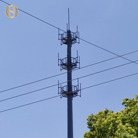 Antenne 5G de 25 m à 30 m, tour monopode de télécommunications, poteau de communication