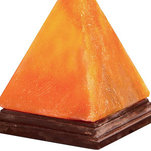Lampe en sel de l'Himalaya de qualité supérieure, forme pyramidale, sel de roche naturel poli, base en bois, éclairage décoratif d'ambiance pour la maison - Product Image 4