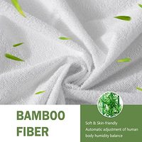 Drap de protection contre les punaises de lit Housse de matelas en bambou imperméable à poche profonde pour lit à usage domestique
