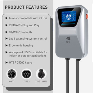 Nieuwe aanwinst: Wandladers 7kW 11kW 22kW voor thuisgebruik, Wallbox Type <span class=keywords><strong>2</strong></span> / GBT, APP-besturing, AC, voor elektrische auto's - Product Image 3