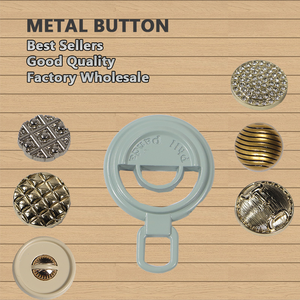 새로운 출시 하이 엔드 합금 의류 버튼 매끄러운 세련된 친환경 알루미늄 금속 버튼 코트 가방 높은 페인트 도금 - Product Image 3