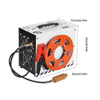 Compresseur d'air PCP à piston 4500 PSI haute pression 300 bars sans huile avec arrêt automatique, portable et refroidi par air pour la chasse à la carabine à air comprimé OEM ODM